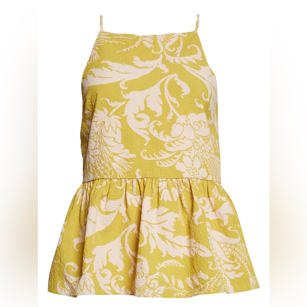 NWT Ted Baker London Maribel Foliage Print Peplum Crossed Back Camisole - size 6
